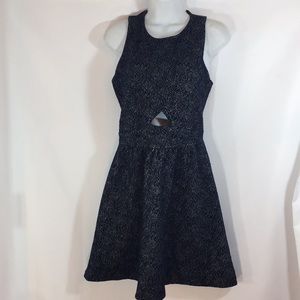 Xhilaration Blue & Silver Cutout Dress Sz S